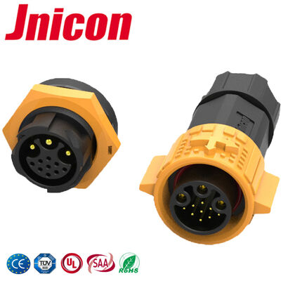 3+9 Pin M19 Power And Signal Connectors Round IP67 Panel Mount Connector