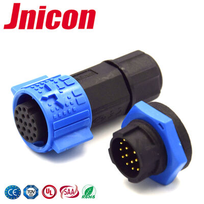M19 5A 12 Pin Waterproof Connector IP67 Male Female Plug Socket For Data