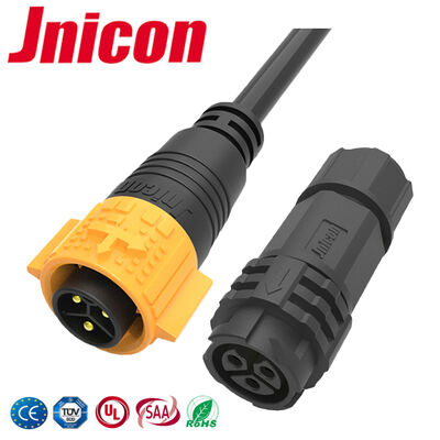 IP68 3ピン 20A オス・メス コネクタ ODM プッシュロック電源 12AWG 最大コネクタ