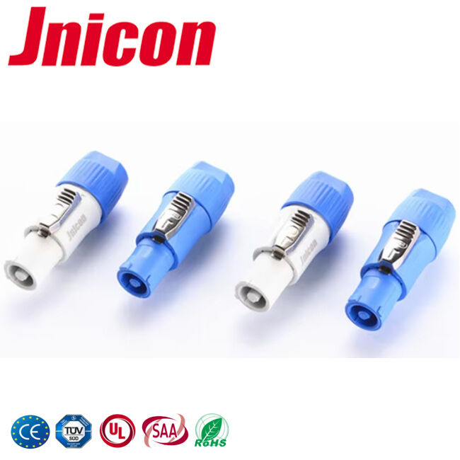 IP44/IP65 Jnicon パワーコンコネクタ 20A PA66 外部LEDディスプレイ用のプラグソケット