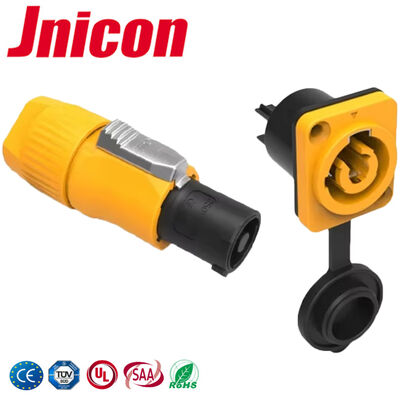 Jnicon 20A 防水電気コネクタ IP65 パワーコン プラスチック 防水プラグソケット